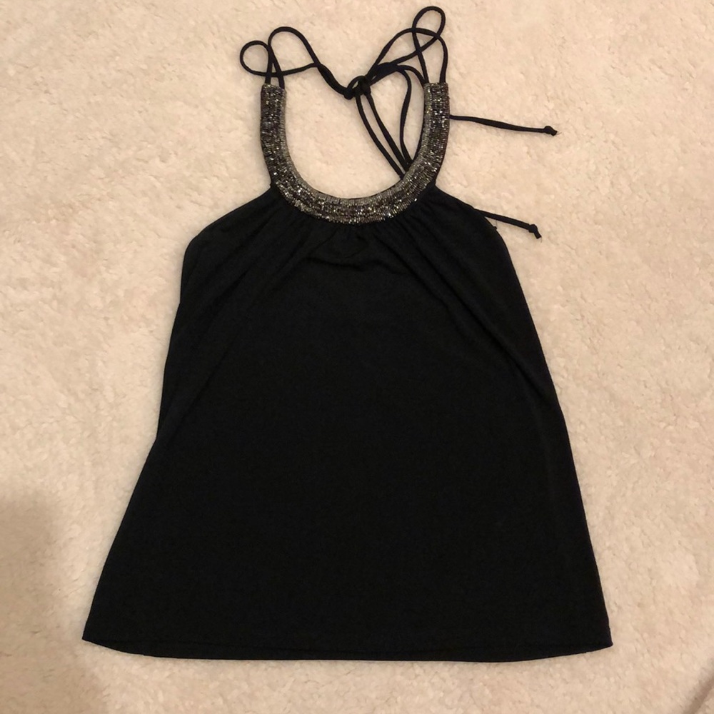 The Limited Black beaded halter